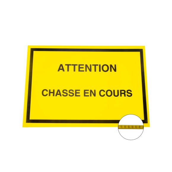 Attention chasse en cours Jaune 600 x 400