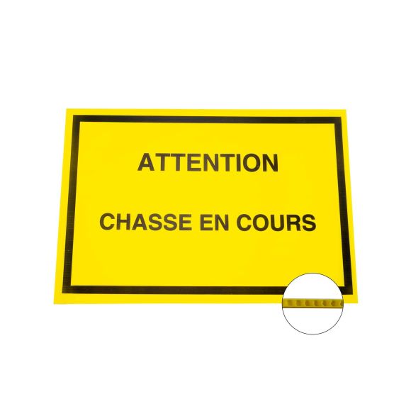 Attention chasse en cours Jaune 600 x 400