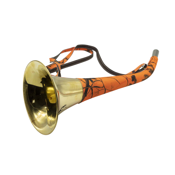 Corne Pavillon Januel Laiton Gainée Orange Camo 50cm