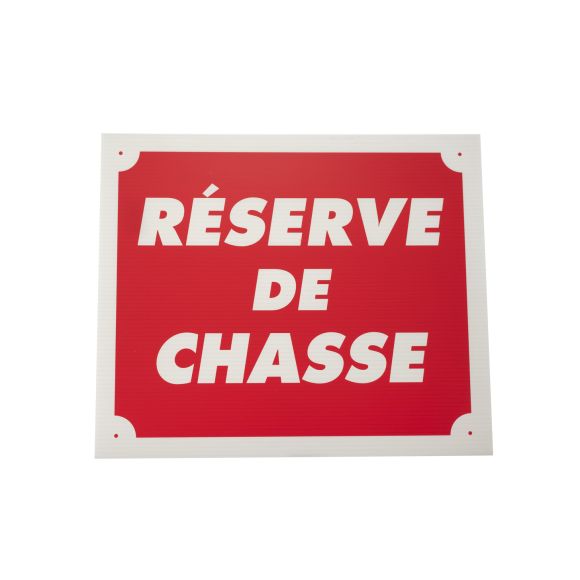 Panneau réserve de chasse dim 25 x 30 cm akylux
