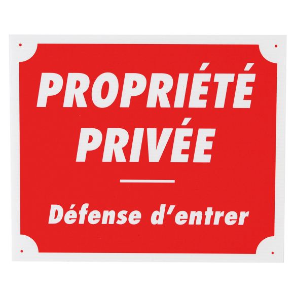 Propriété privée défense d'entrer dim 25 x 30 cm akylux