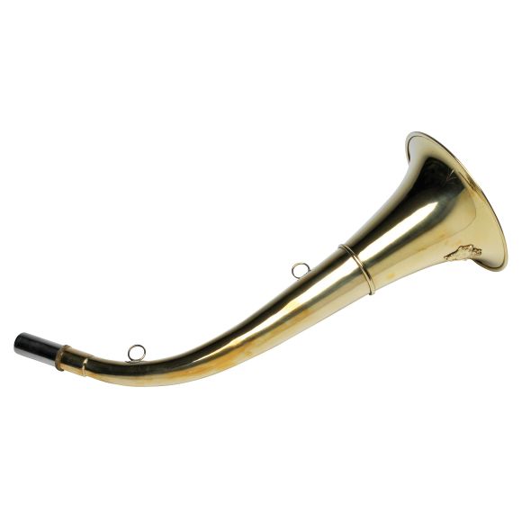 Corne d'appel laiton à pavillon de 50 cm decor sanglier