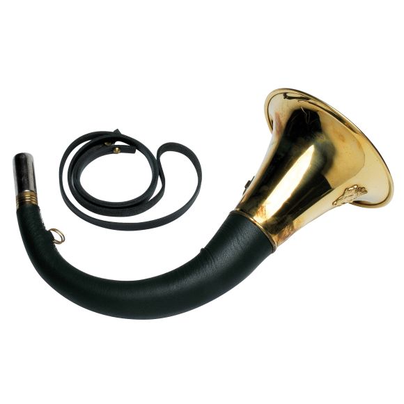 Corne laiton cintrée gainée de 50 cm forme cor