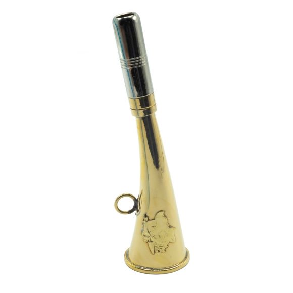 Corne d'appel laiton de 16 cm décor sanglier