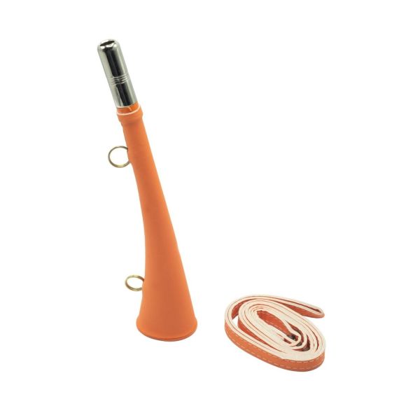 Corne plate fluo de 25cm avec Bretelle sous blister