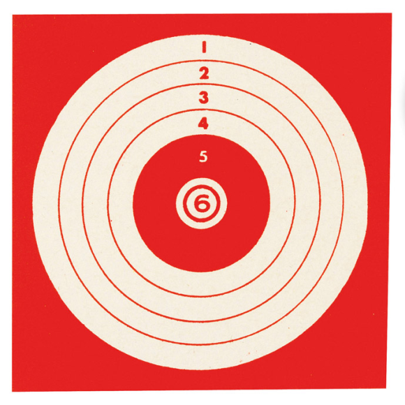 CIBLES 10 X 10 ROUGE LES 100 SOUS BLISTER