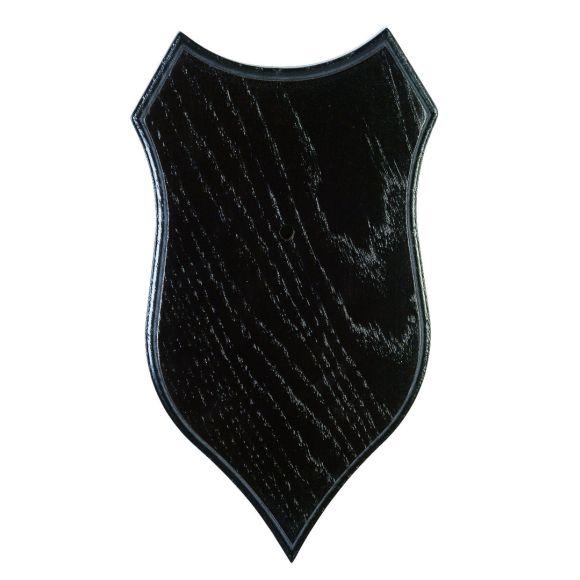 Ecusson Januel en chêne foncé pour chevreuil 210mm x 130mm