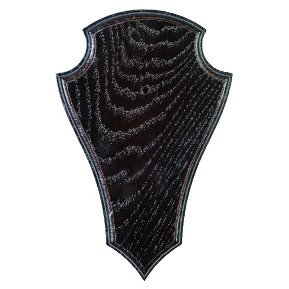 Ecusson Januel en chêne foncé pour chevreuil de 230mm x 150mm