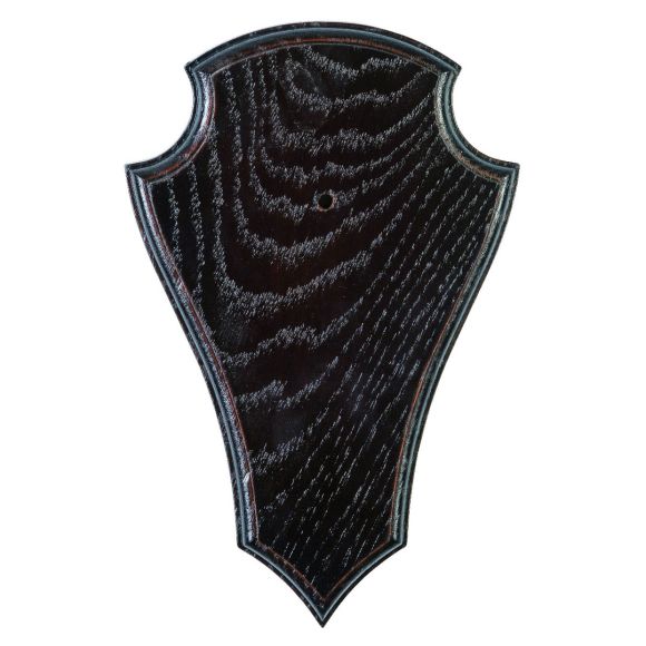 Ecusson Januel en chêne foncé pour chevreuil de 230mm x 150mm
